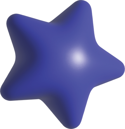 3D BLue Star