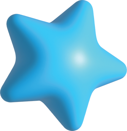 3D BLue Star